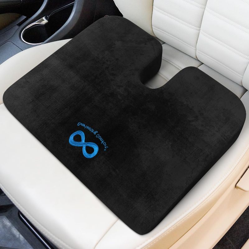 Photo 1 of Everlasting Comfort Memory Foam Seat Cushion - Auto Seat Cushion Designed for Cars and Trucks, Supportive Foam Seat Cushion for Car (Black)