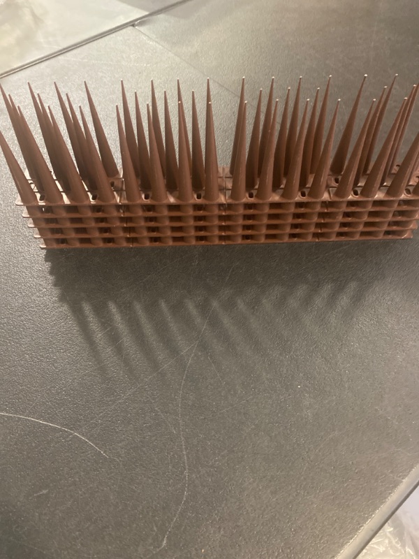 Photo 2 of BORHOOD Bird Spikes, 6 Pack Bird Deterrent Spikes for Small Birds Pigeon Squirrel Raccoon Crow Cats Bird Defender Spikes for Outside to Keep Birds Away,...