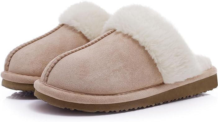 Photo 1 of Size 7-7.5 - Litfun Women's Fuzzy Memory Foam Slippers Fluffy Winter House Shoes Indoor and Outdoor size 7-7.5