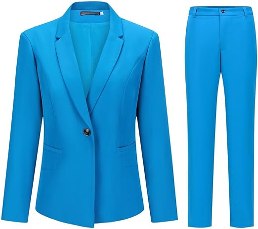 Photo 1 of (M) YUNCLOS Women's 2 Piece Office Lady Business Suit Set Slim Fit Blazer Pant Size Medium