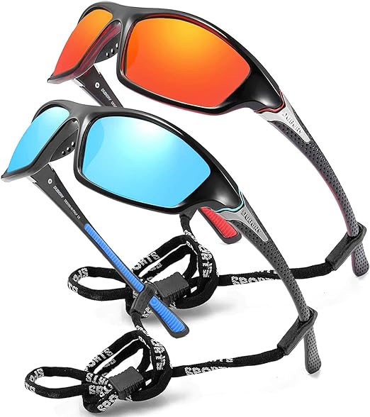 Photo 1 of Sports Polarized Sunglasses for Men Women Driving Fishing Baseball Cycling 100% UV Protection Wrap Around Sun Glasses