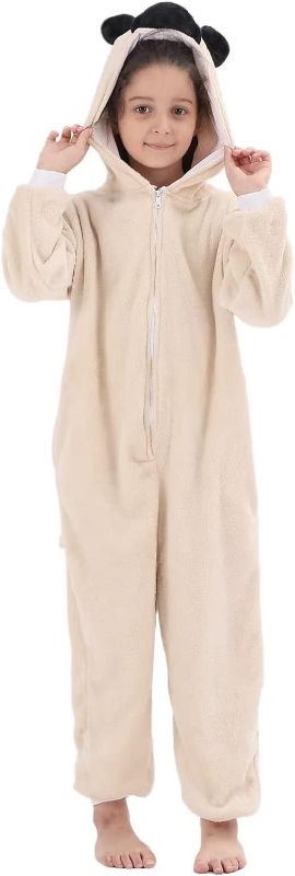 Photo 1 of Animal Onesie Costumes for Kids Flannel Onesie Pajamas Cosplay for Boys Girls Halloween Warm Plush One Piece