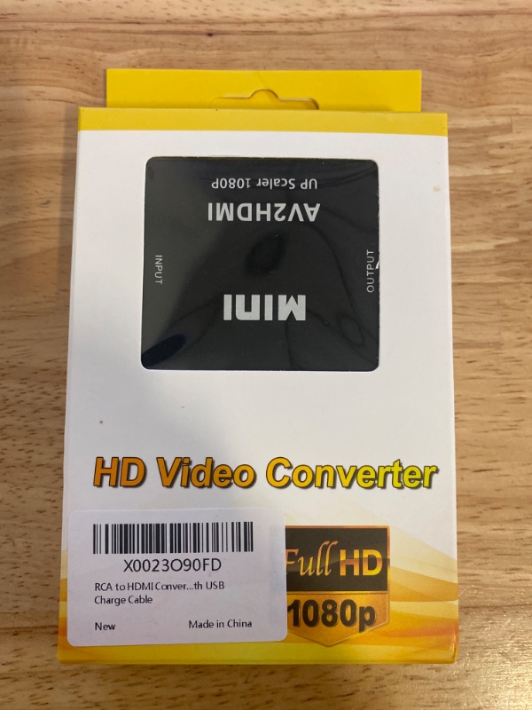 Photo 2 of RCA to HDMI Converter, 1080P RCA Composite CVBS AV to HDMI Video Audio Converter Adapter Compatible with N64 Wii PS2 Xbox VHS VCR Camera DVD, Support PAL/NTSC with USB Power Cable