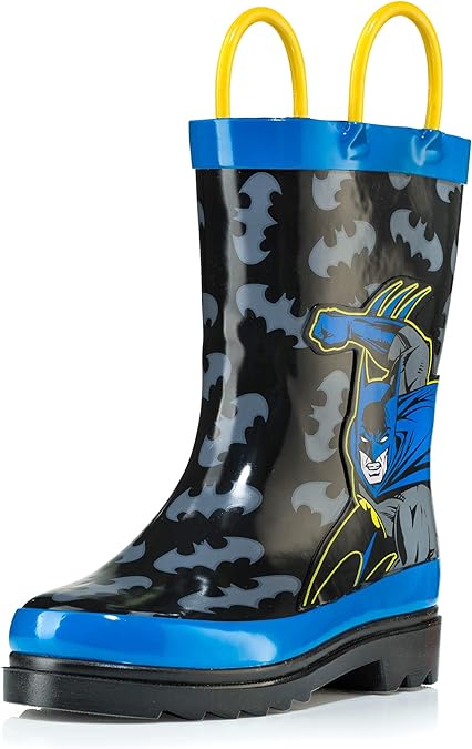 Photo 1 of Size 1 - Kids DC Comics Kids Boys' Superman Character Printed Waterproof Easy-On Rubber Rain Boots