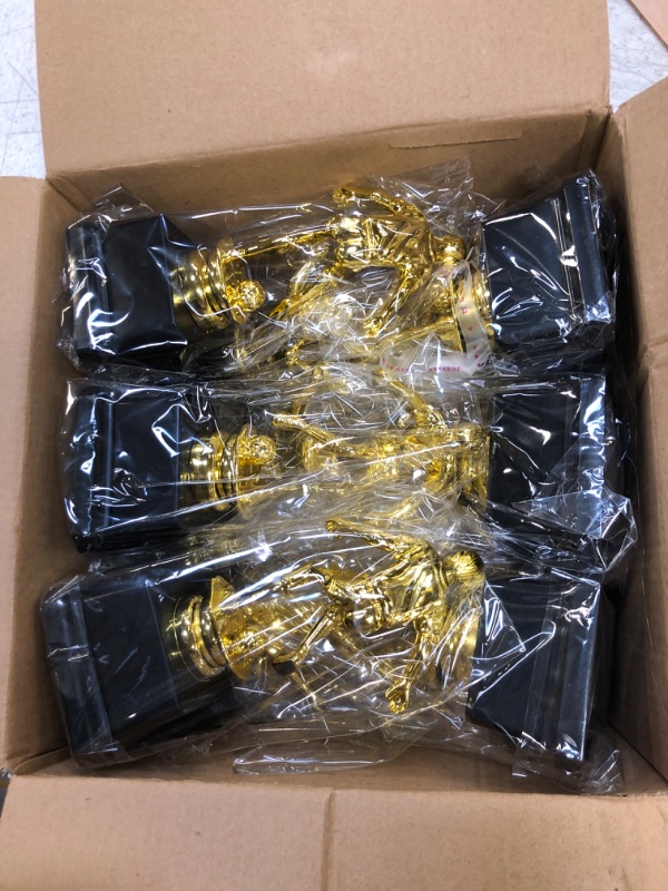 Photo 1 of Juvale 12 Pack Small Gold Soccer Trophies for Team Award Ceremonies, Championship Games, Sports Competitions (2.5 x 6 in)