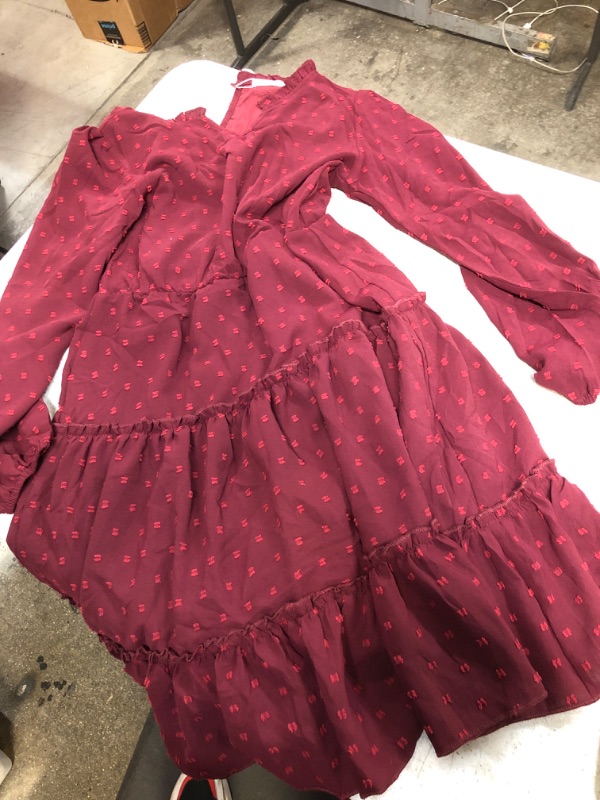 Photo 1 of girls dress- size 140 - burgandy 