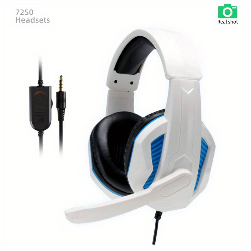 Photo 1 of 7250 Head-mounted Headset For PS5, Gaming, Desktop, Notebook, Wired With Microphone
