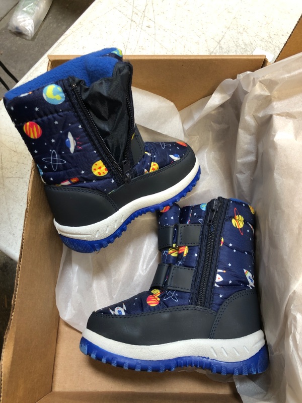 Photo 1 of CIOR Toddler Snow Boots for Girls Boys Winter Warm Kids Button Boots Outdoor Shoes
size- 25