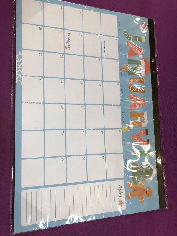 Photo 2 of SUNEE 2024-2025 Desk Pad Calendar 17x12, 18 Months, Jan 2024 - June 2025, Academic Desk Blotter Calendar, School Year Large Calendar for Teacher Cute Jan. 2024 - June. 2025