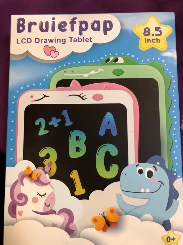 Photo 2 of 2 Pack LCD Writing Tablet, Dinosaur UnicornsToys Gifts for 3 4 5 6 7 8 Years Old Girls and Boys,Colorful Screen Doodle Board for Christmas Birthday Gift for Kids Toddlers with Anti-Lost Stylus Green Dinosaur & Pink Unicorns