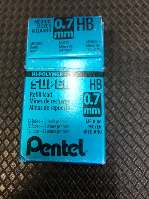 Photo 2 of Pentel Super Hi-Polymer Lead Refill, 0.7mm, 12/Leads (50-HB)