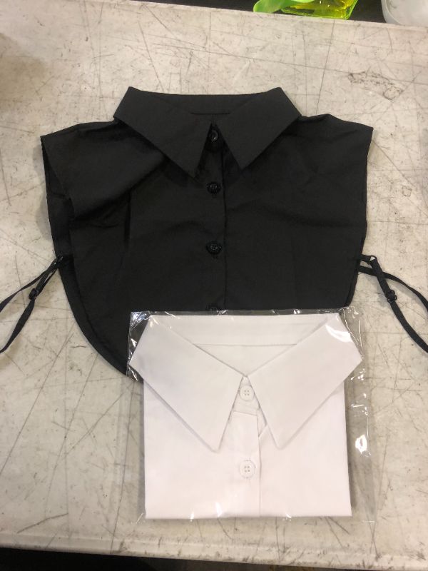 Photo 1 of 2 PCK FAKE COLLAR BLOUSE WHITE/BLACK