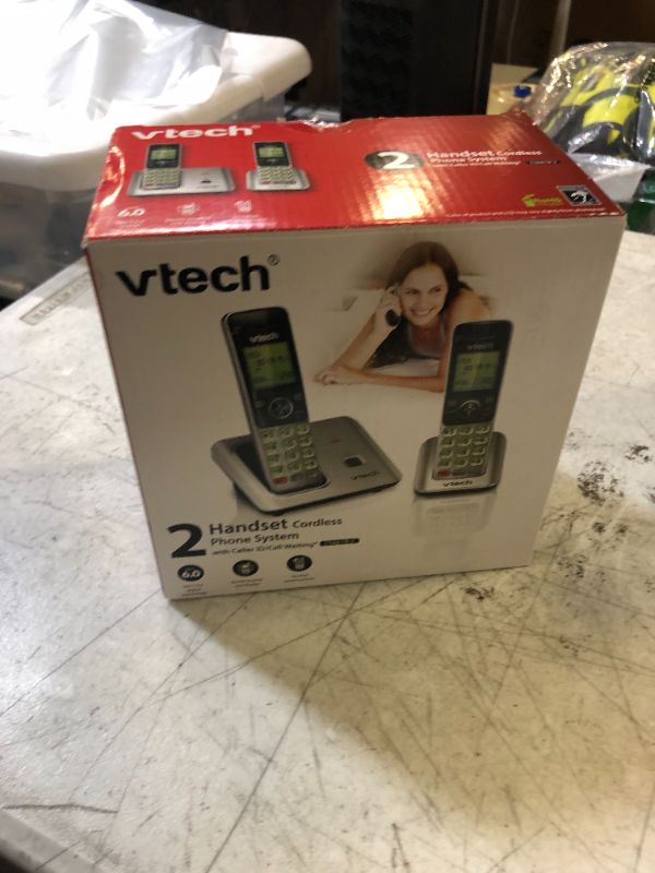Photo 2 of Vtech Cordless Phone with Accessory Handset & Backlit LCD Display