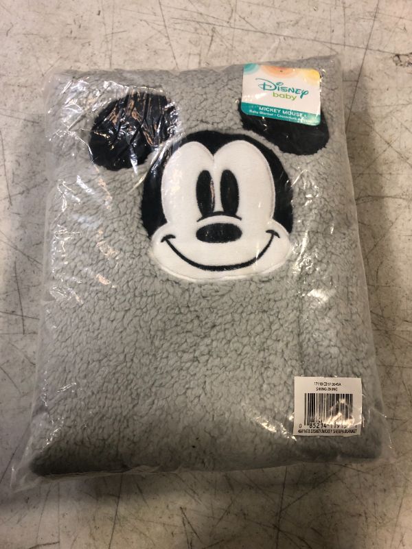 Photo 2 of Disney Mickey Mouse Sherpa Blanket with Applique