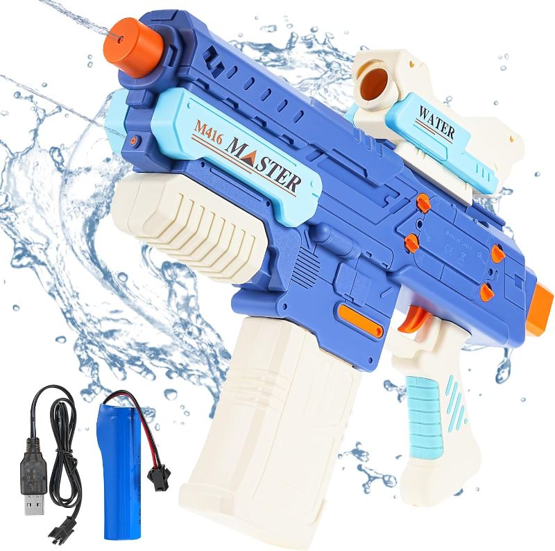 Photo 1 of Automatic Electric Water Guns for Adults & Kids, Luckit 32FT Range Far Distance Squirt Guns with 500CC/ML High Capacity, Perfect Squirt Guns for Pools Beach Party Toy and Outdoor Fun
