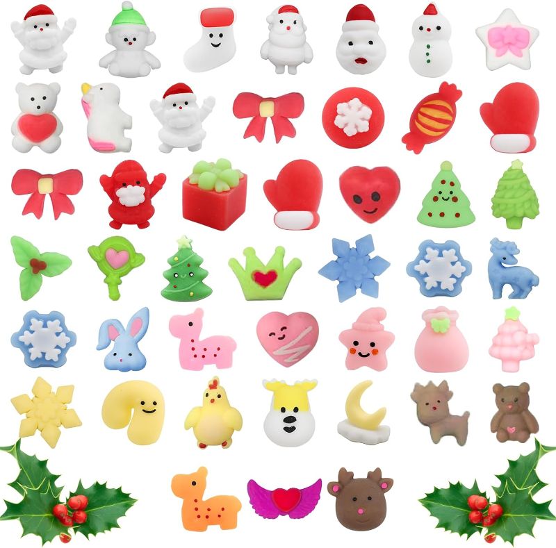 Photo 1 of 45PCS Christmas Mochi Squishy Toys Squishies Christmas Toys for Kids Girls Boys Christmas Party Favors Christmas Treat Bags Gifts

