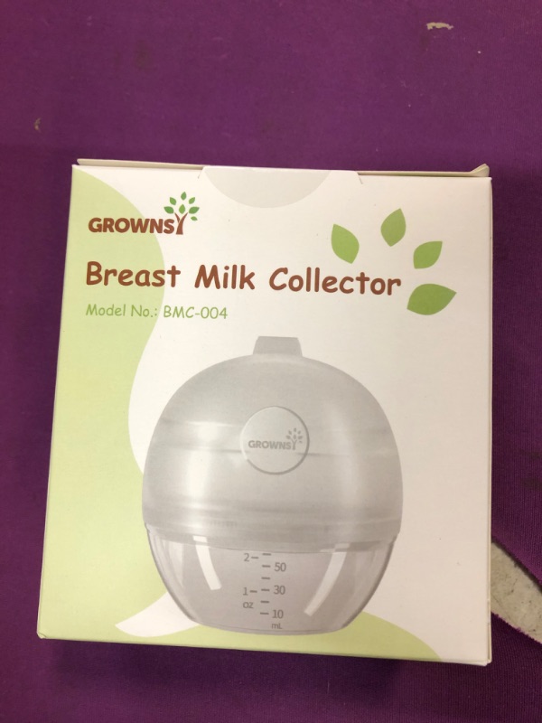 Photo 2 of Grownsy Manual Breast Pump Wearable for Breastfeeding,2-in-1 Silicone Breastmilk Collector Kick-Proof with Sealed Flange,Replace Nursing Pad with Hands-Free & Portable 1 Count
