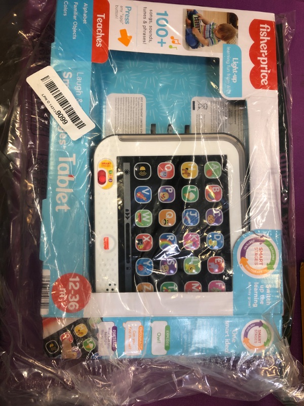 Photo 2 of Fisher-Price Laugh & Learn Smart Stages Tablet Gray, Pretend Computer Musical Learning Toy For Infants And Toddlers Ages 1-3 Years