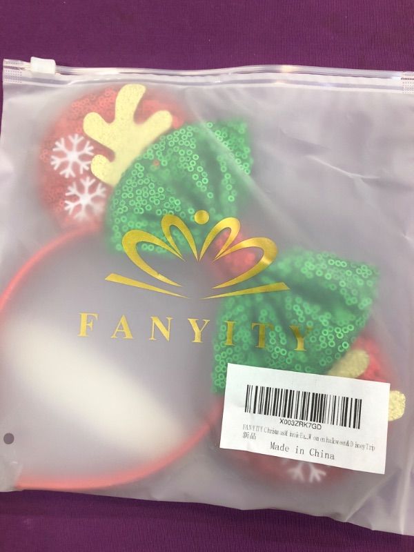 Photo 1 of FANYITY Mouse Ears, Sequin Mouse Ears Headband for Boys Girls Women halloween&Disney Trip Rudolph