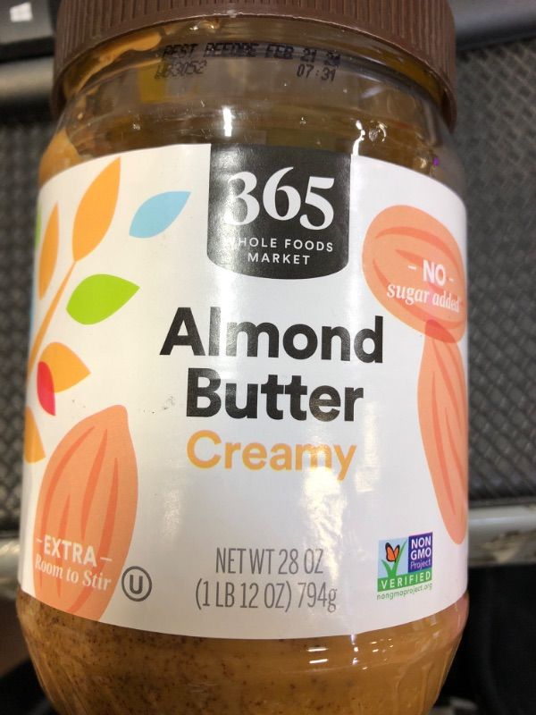 Photo 1 of 365 by Whole Foods Market, Creamy Almond Butter, 28 Ounce Almond 28.00 Fl Oz (Pack of 1))ex. feb 21 2024 