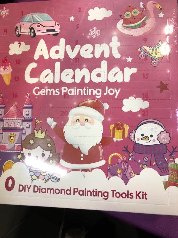Photo 2 of DIY Diamond Painting Keychain Advent Calendar for Girls Ages 4-12, Christmas Craft Gifts B