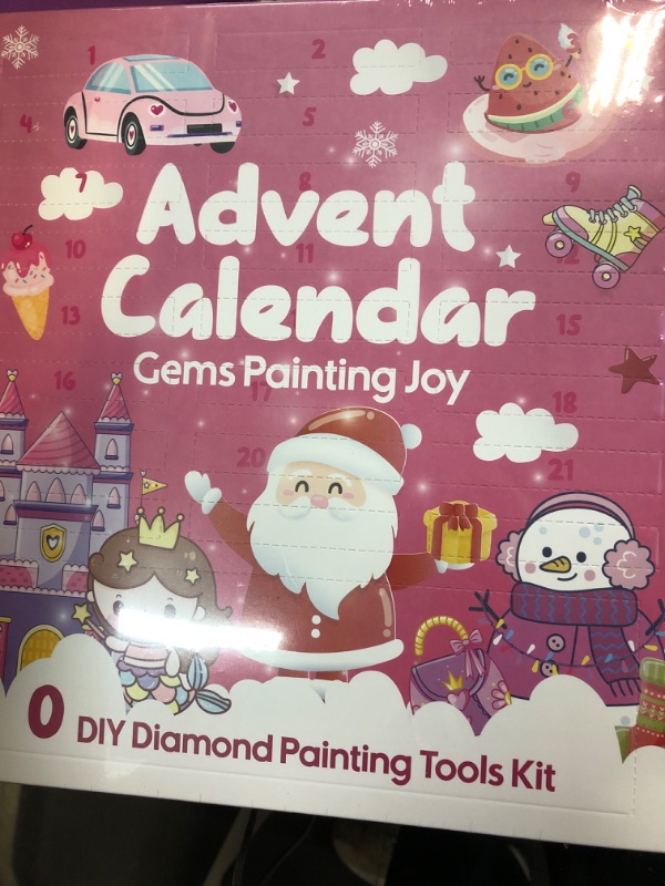 Photo 2 of DIY Diamond Painting Keychain Advent Calendar for Girls Ages 4-12, Christmas Craft Gifts B