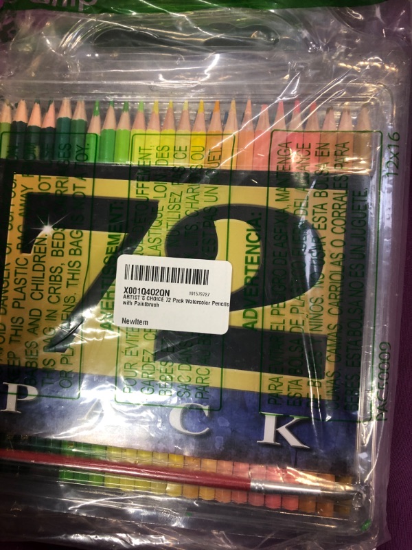 Photo 2 of Artist's Choice 72 Pack Watercolor Pencils with Paintbrush