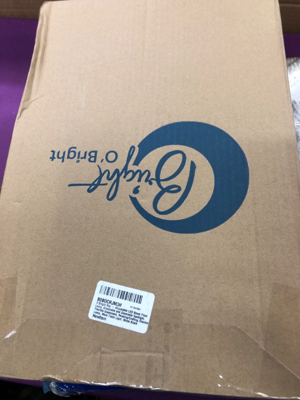 Photo 1 of O’Bright Ray – Adjustable LED Beam Floor Lamp, Dimmable and Zoomable Spotlight, Flexible Gooseneck, Reading/Crafting Standing Lamp, Work Table Light, Matte Black