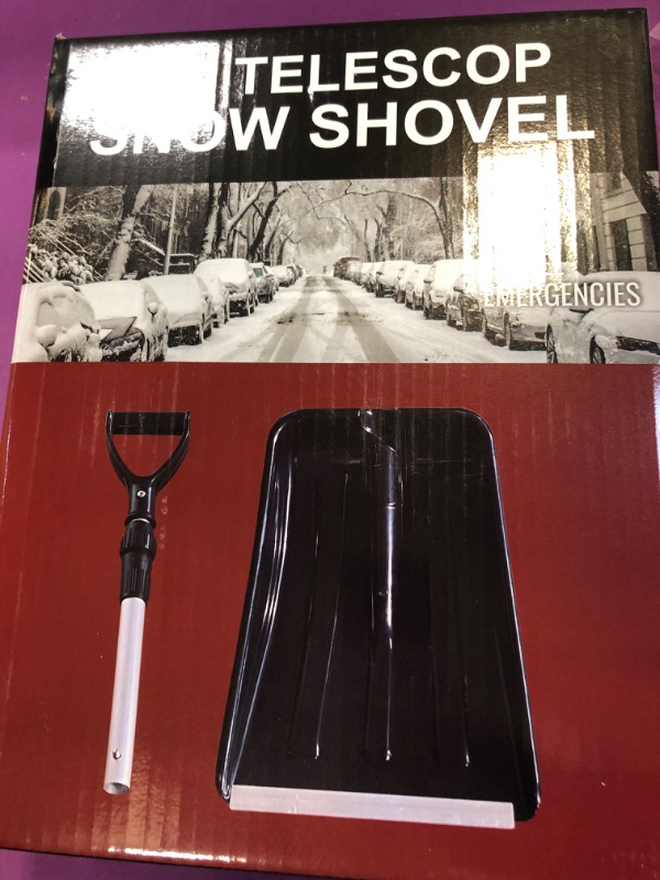 Photo 1 of Folding Snow Shovel for Driveway, Ergonomic Snow Shovel with D-Grip Handle and Durable Aluminum Edge Blade, Portable Emergency Snow Shovel for Car Truck Camping 28" to 35.5“Long