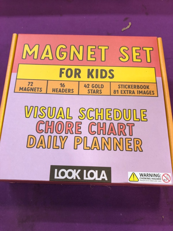 Photo 2 of Magnetic Visual Schedule for Kids with Autism | Routine Chart for Kids, Kids Chore Chart, Autism and ADHD Friendly (72 Magnets - No Board) 72 Magnet Pack (No Board)