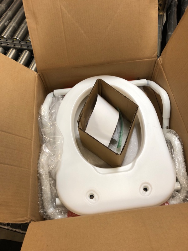 Photo 1 of R&T Toilet Seat Riser 2'' Raised Seat with Removable Padded Handles Fit for Elongated Toilets