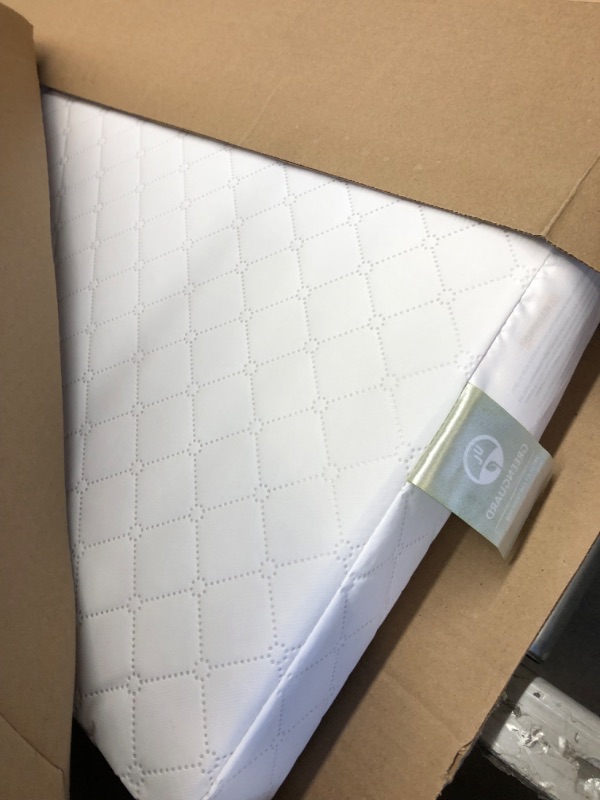 Photo 2 of Dream On Me Holly 3” Fiber Portable, Greenguard Gold Certified, Waterproof Vinyl Cover, Lightweight Mini Crib Mattress, White