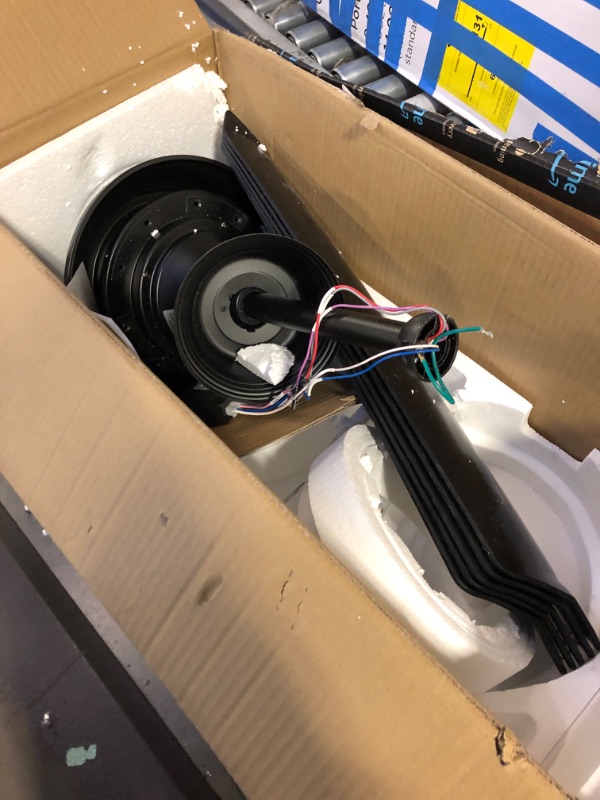 Photo 1 of Duckbeer 56-inch Remote Control Ceiling Fan With Light, Low-profile 5-blade Indoor Ceiling Fan, Reverse DC Silent Motor (matte Black)