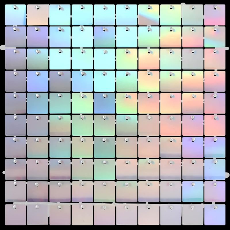 Photo 1 of  Shimmer Wall Backdrop Iridescent Square Sequin Wall Panel Backdrop 