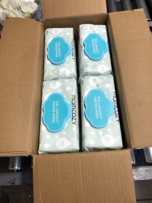 Photo 1 of Baby Wipes, Momcozy Sensitive Water Wipes-Extra Large Size Design, One Top Two, 99% Purified Water, Unscented & Hypoallergenic, Friendly to Sensitive Skin, 12 Flip-Top Packs (720 Wipes Total) 720 Count (Pack of 12)