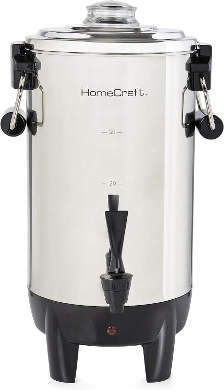 Photo 1 of Homecraft Quick-Brewing 1000-Watt Automatic 30-Cup Coffee Urn - Stainless Steel
