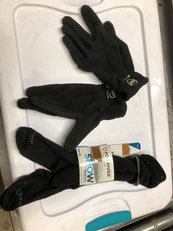Photo 3 of Manzella Men's Tahoe Fleece Gloves and FoxRiver Unisex Telluride Over-the-Calf Snow Socks
