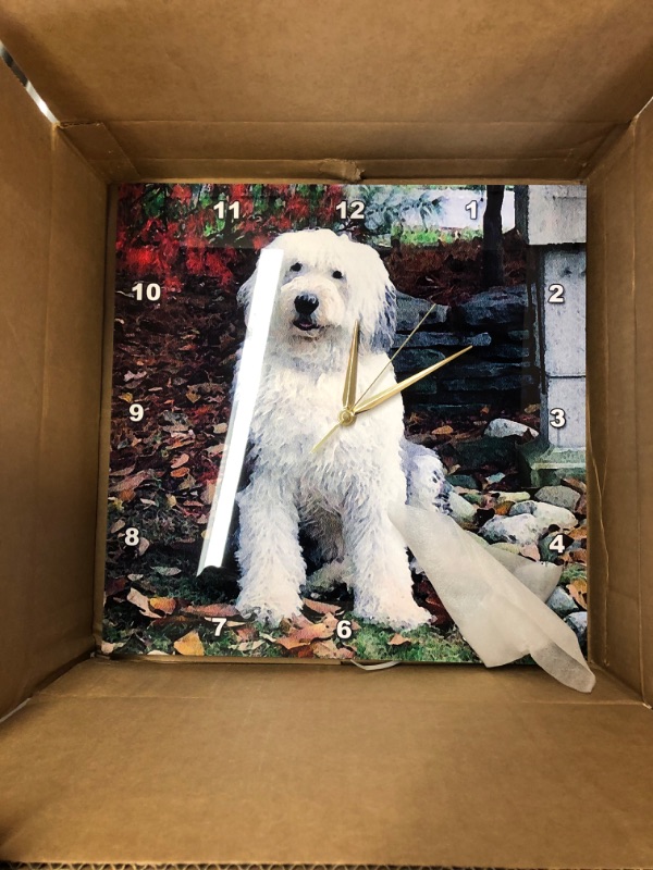 Photo 2 of 3dRose DPP_1070_3 Old English Sheepdog Wall Clock, 15 by 15-Inch 15x15 Wall Clock