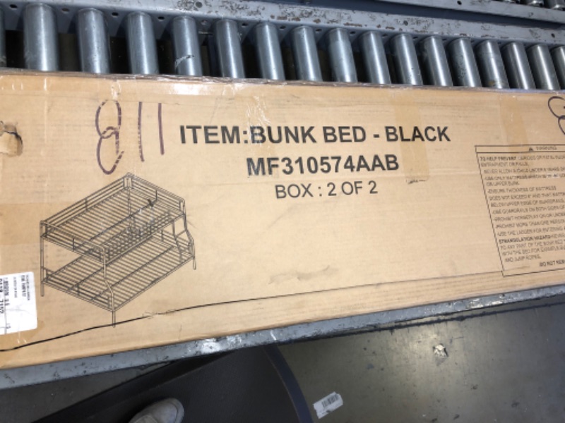 Photo 2 of (MISSING BOX 1 0F 2)Bunk Bed Black Box 2 of 2 