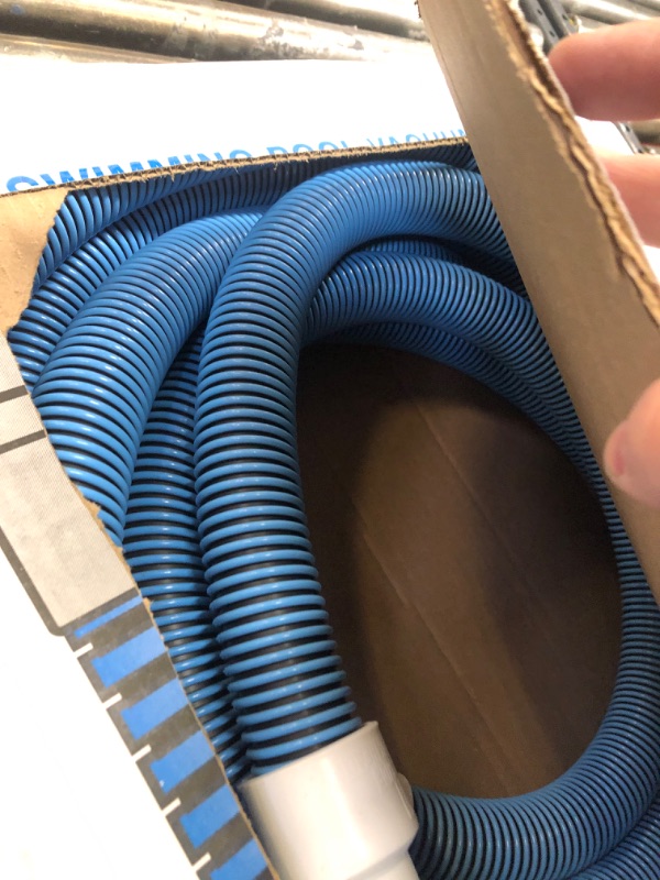 Photo 1 of Poolmaster 33435 Heavy Duty In-Ground Pool Vacuum Hose With Swivel Cuff, 1-1/2-Inch by 35-Feet,Neutral 35-Feet Hose