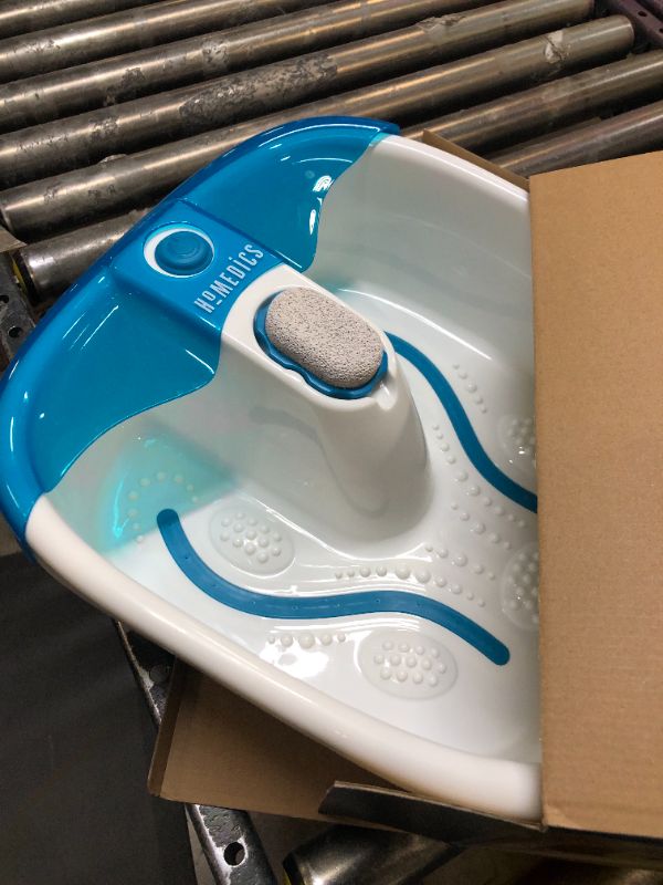 Photo 2 of HoMedics Bubble Mate Foot Spa, Toe Touch Controlled Foot Bath with Invigorating Bubbles and Splash Proof, Raised Massage nodes and Removable Pumice Stone