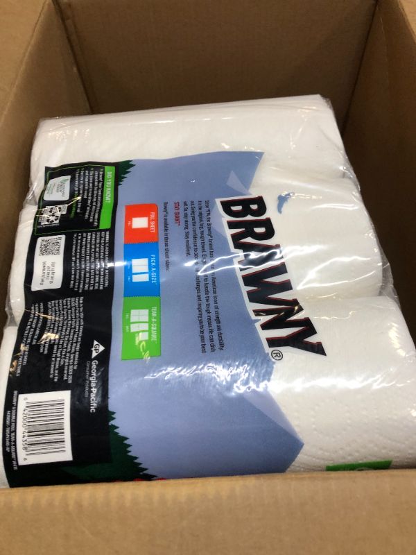 Photo 2 of Brawny® Tear-A-Square® Paper Towels, 6 Double Rolls = 12 Regular Rolls 12 Count (Pack of 1)