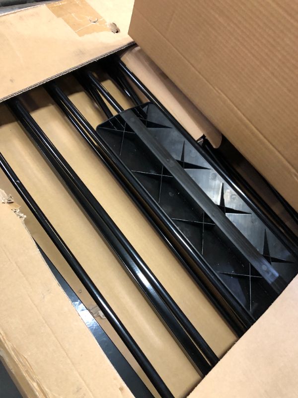 Photo 1 of COSEND Extra Wide Baby Gate Tension Indoor Safety Gates Black Metal Large Pressure Mounted Pet Gate Walk Through Long Safety Dog Gate for The House Doorways Stairs (71.65"-76.38"/182-194CM, Black) 71.65"-76.38"/182-194CM Black