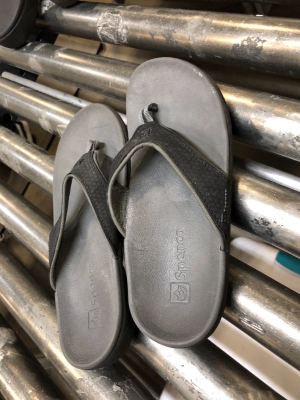 Photo 1 of gray flip flops size 8 womens 