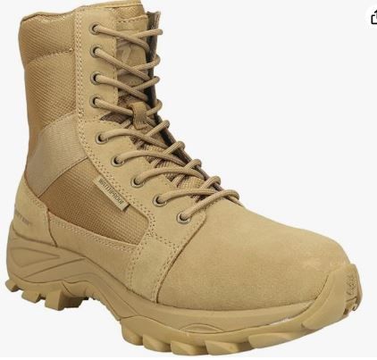 Photo 1 of Bates Mens Fuse Mid Zip 8 Inch Waterproof Work Safety Shoes Casual - Beige
