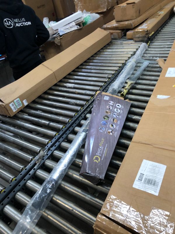 Photo 1 of DocaPole Roof Rake Extension Pole Attachment // Adjustable Roof Rake Attachment for Cleaning Leaves, Sticks and Debris from Roof // Standard Acme Threading // Dual-Use Yard Rake for Lawn