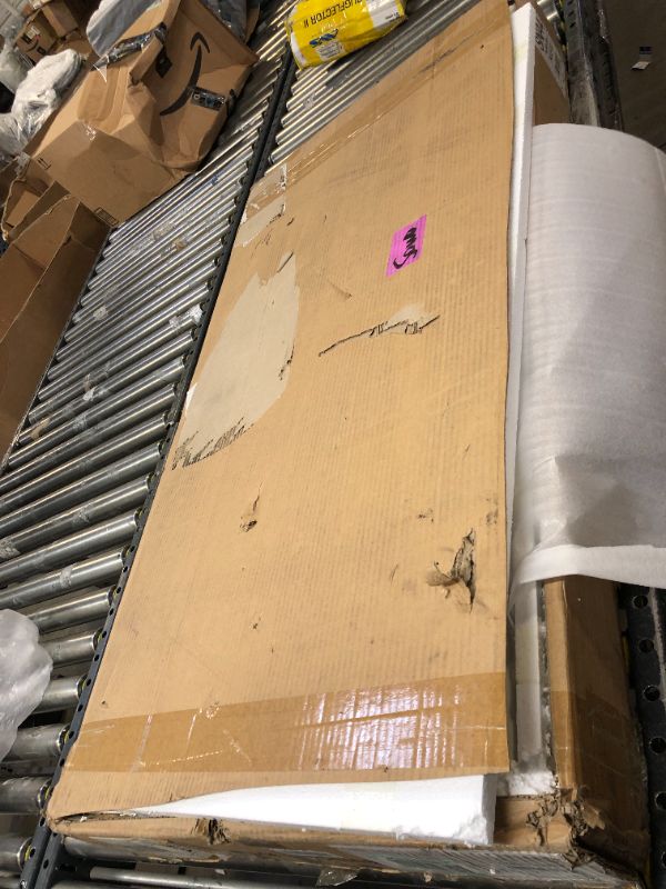 Photo 1 of Tesquad Marble LED Coffee Table, Modern LED Coffee Table with High Gloss Surface, Modern White Living Room Table LED Light High Glossy Center Table for Living Room