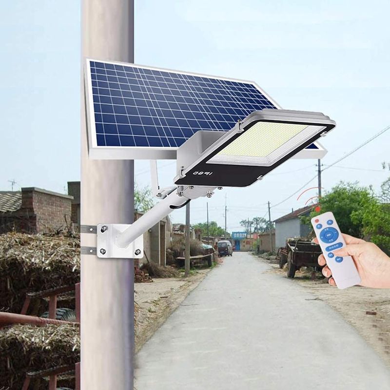 Photo 1 of 2023 Upgrade Solar Street Lights 2500W LED Solar Powered Street Light Commercial Outdoor Street Light Dusk to Dawn Solar Light with Remote Control IP67 Waterproof Super Bright Solar Flood Light
