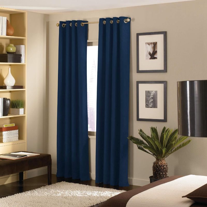 Photo 1 of 
Curtainworks 1Q803304NY Cameron Grommet Curtain Panel, 50 by 144", Navy
Color:Navy
Size:50 x 144 in
