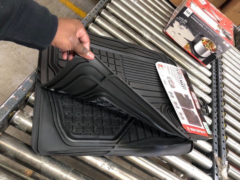 Photo 2 of 2 Front All Weather Custom Heavy Duty Rubber Floor Mats for Auto Car Truck SUV Black 